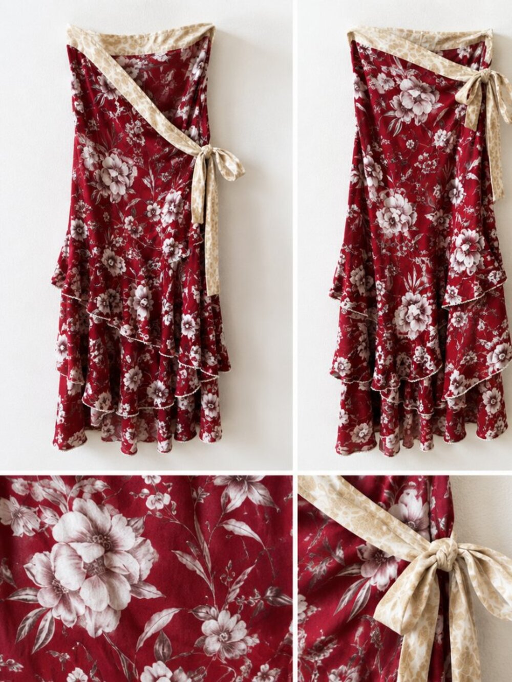 Especia Anthropologie Floral Wrap Midi Dress NWT Size Medium $285